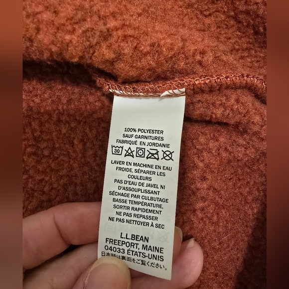 L.L.Bean Sweater Fleece Pullover Colorblock Mens Large Regular EUC - Picture 7 of 9